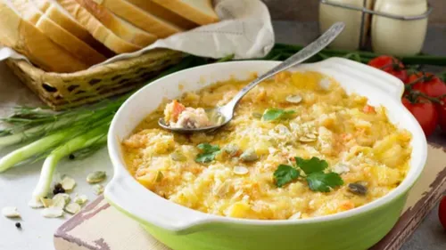 Crumble de cabillaud aux courgettes